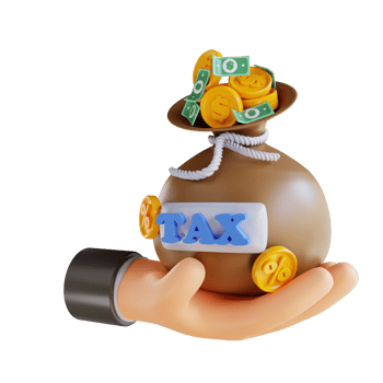 3D illustration hand holding tax bomb png
