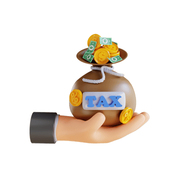 3D illustration hand holding tax bomb png