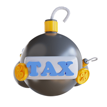 3D illustration hourglass and tax png