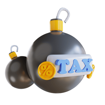 3D illustration hourglass and tax png
