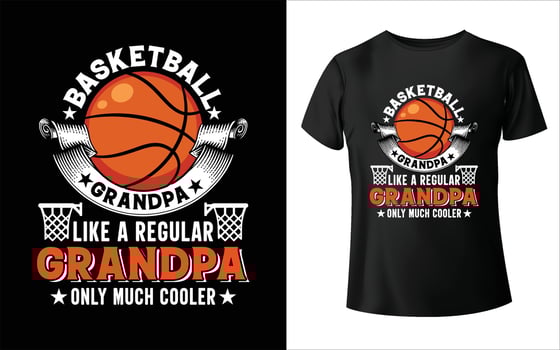 Basketball grandpa like a regular grandpa only much cooler t-shirt design - Vector graphic, typographic poster, vintage, label, badge, logo, icon or t-shirt