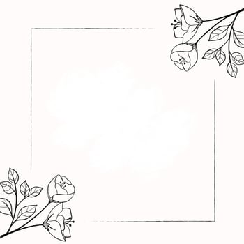 vintage handdrawn floral frame vector