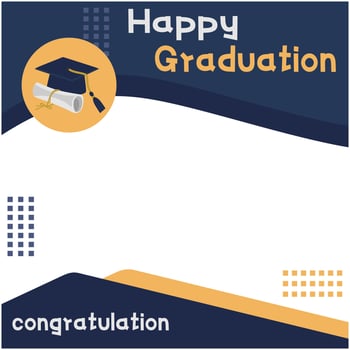 frame happy graduation vector
