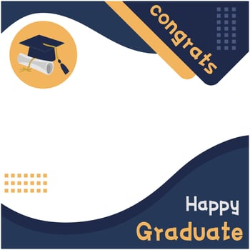 frame happy graduation vector