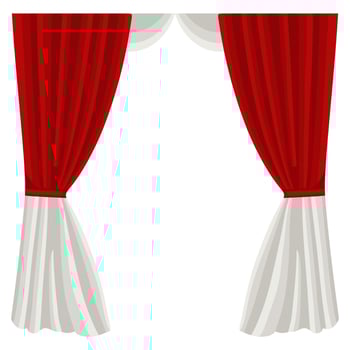 curtain decoration vector
