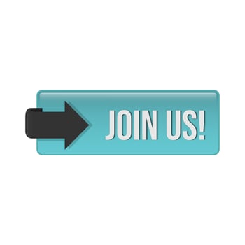 3D glossy join us action web button vector