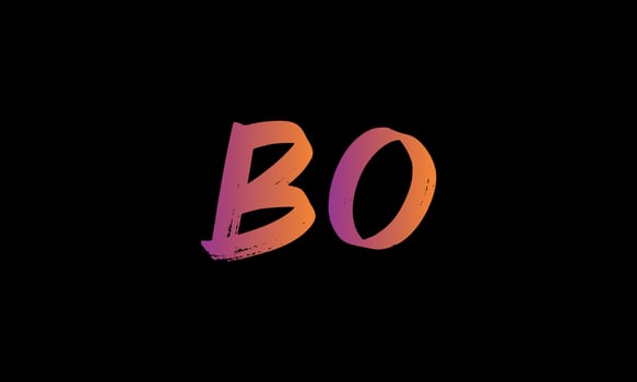 Initial Letter BO Logo. BO Brush Stock Letter Logo design Free vector template.