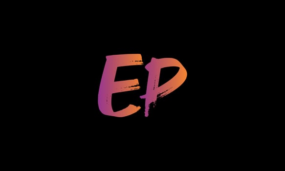 Initial Letter EP Logo. EP Brush Stock Letter Logo design vector