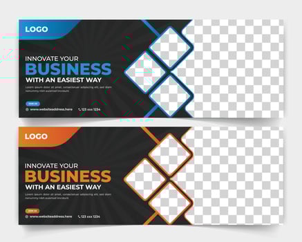 Social media cover banner design for business etc vector