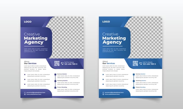 Modern corporate business flyer design template for multipurpose use leaflet vector