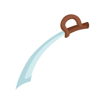 Pirate sword. Vector cartoon illustration