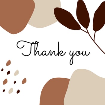 Abstract thank you design template vector