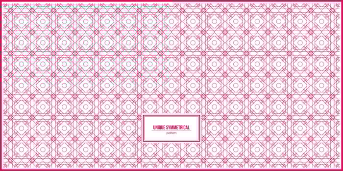 unique red symmetrical pattern cirlce and rhombus combination vector