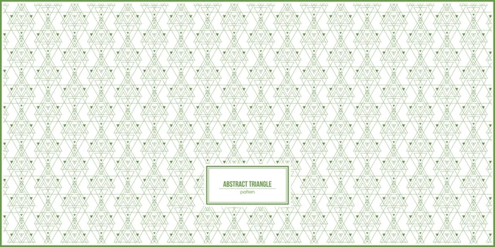 abstract shape of green triangle pattern design vector
