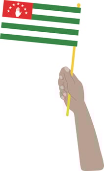 Abkhazia Flag vector hand drawn,Georgian lari vector hand drawn,Russian ruble vector hand drawn