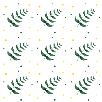 Pattern Minimal Leaf Decoration Watercolor Style png