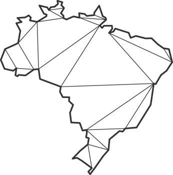Mosaic triangles map style of Brazil. png