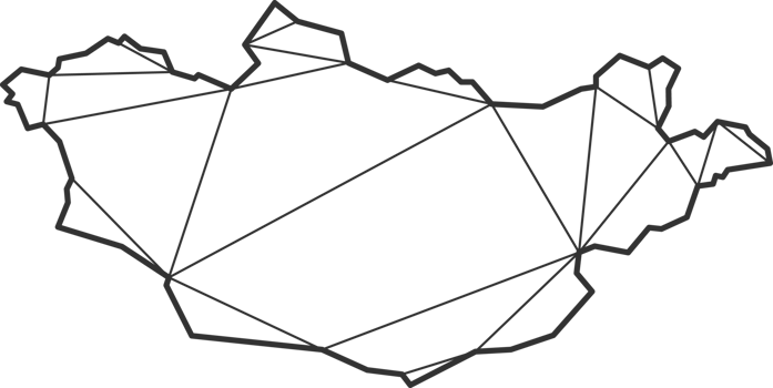 Mosaic triangles map style of Mongolia. png