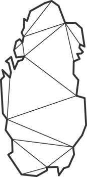 Mosaic triangles map style of Qatar. png