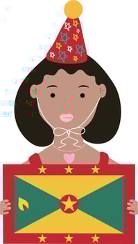 Grenada Flag vector hand drawn,East Caribbean vector dollar hand drawn
