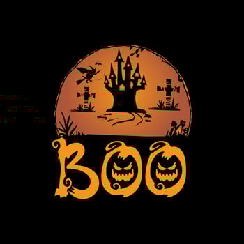 Boo typography lettering for t shirt vector