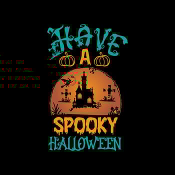 Have a spooky halloween typography lettering for t shirt vector