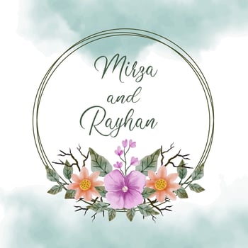 an elegant watercolor flower frame vector