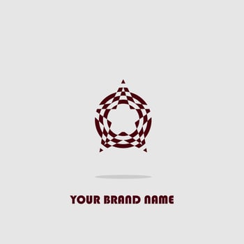 logo icon design spiral elegant star shape maroon color trendy eps 10 vector