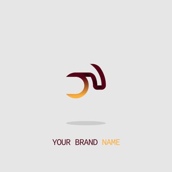 logo icon design spiral elegant star shape maroon color trendy eps 10 vector