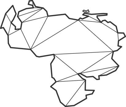 Mosaic triangles map style of Venezuela. png
