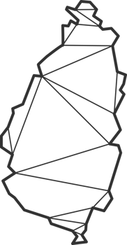 Mosaic triangles map style of St. Lucia. png