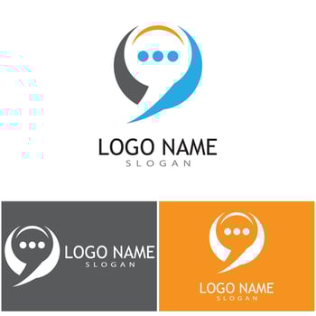 Speech bubble Logo template vector illustration