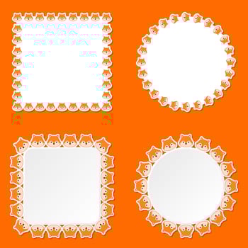 Fox with for banner, poster, and greeting card vector