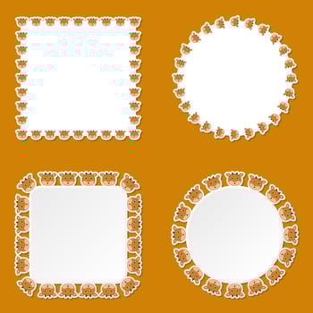 Deer with frame for banner, poster, and greeting card vector