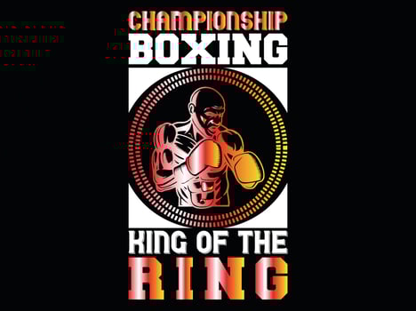 Boxing t-shirt design vector