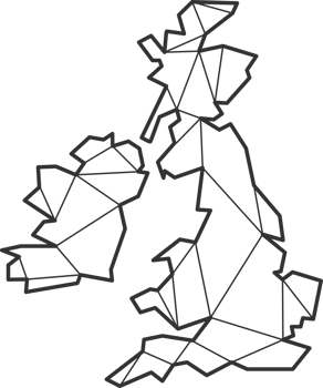 Mosaic triangles map style of UK. png