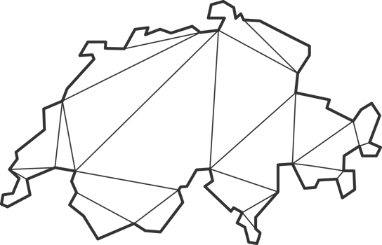 Mosaic triangles map style of Switzerland. png