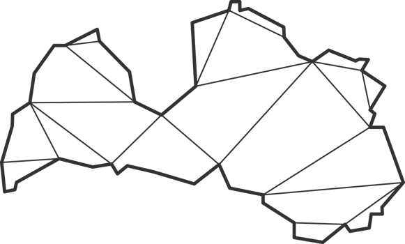 Mosaic triangles map style of Latvia. png
