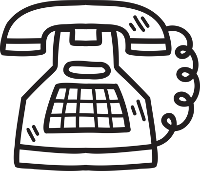 Hand Drawn vintage phone illustration png