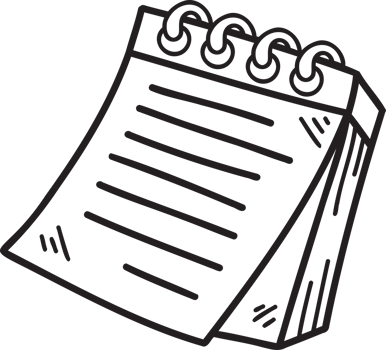 Hand Drawn book or notebook illustration png