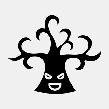 Icon tree.Icon in glyph style. Suitable for prints, poster, flyers, party decoration, greeting card, etc. vector