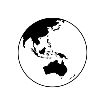 World Map Illustration for Logo, Pictogram, Icon, Symbol, or Graphic Design Element. Vector Illustration
