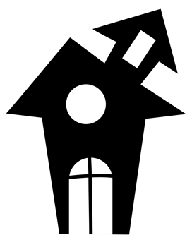 Halloween Scary Haunted House Silhouette png