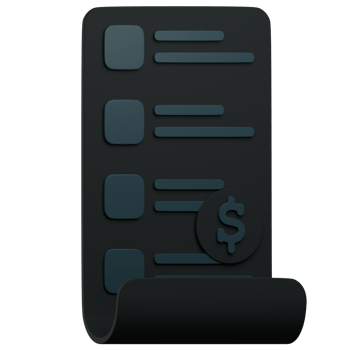 3D Icon Invoice Bill png