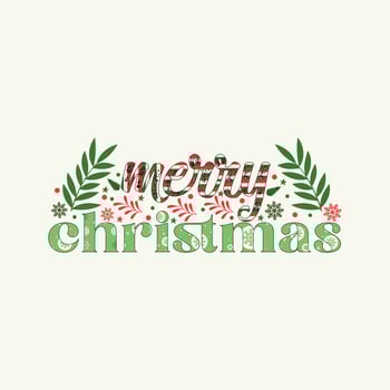Merry Christmas. Typography Holiday Lettering Design, Printing For T Shirt, Banner, Poster, Mug Etc, Vector Illustration