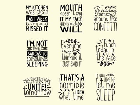 Sarcastic  t-shirt design bundle vector