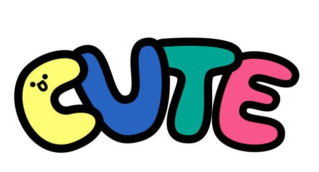 Happy Cute Sticker Decoration png