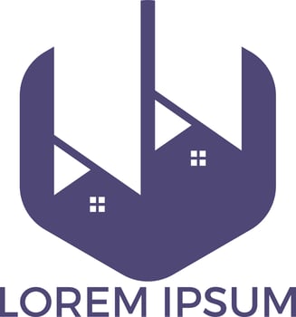 Real estate logo design. Logo symbol or icon for real estates or building construction business. vector