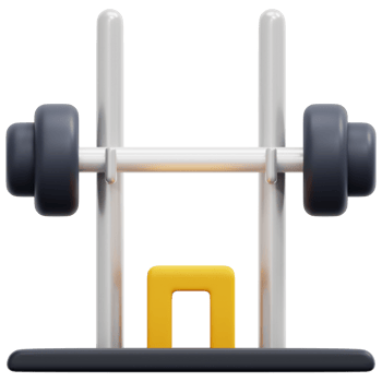 bench press 3d render icon illustration png