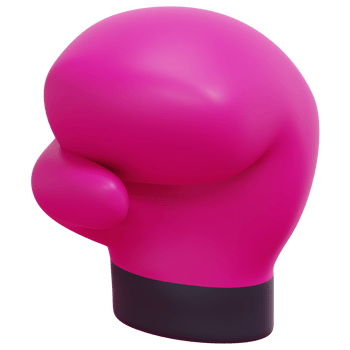 boxing glove 3d render icon illustration png